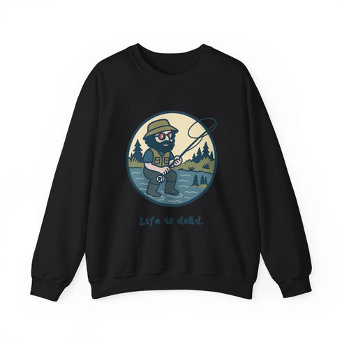 Grateful Dead - Fly Fishin' Jerry | Life is dead. Crewneck Sweatshirt - StealieShop